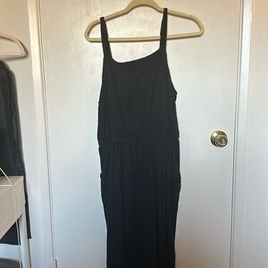 Black linen jumpsuit